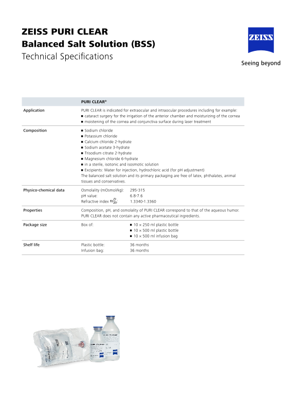 Pré-visualizar imagem de PURI CLEAR Datasheet EN