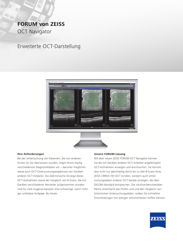 Vorschaubild von FORUM OCT Navigator Datasheet DE