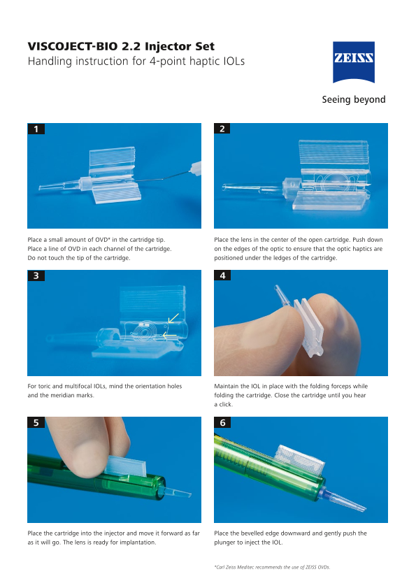 Anteprima immagine di VISCOJECT-BIO 2.2 Injector Set for 4-point haptic IOLs Handling Instructions EN