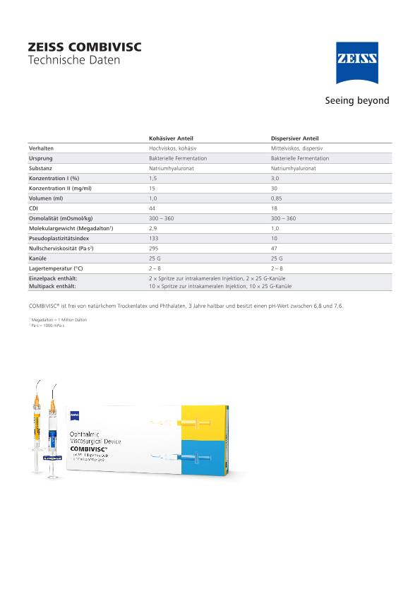 Vorschaubild von COMBIVISC Data Sheet DE