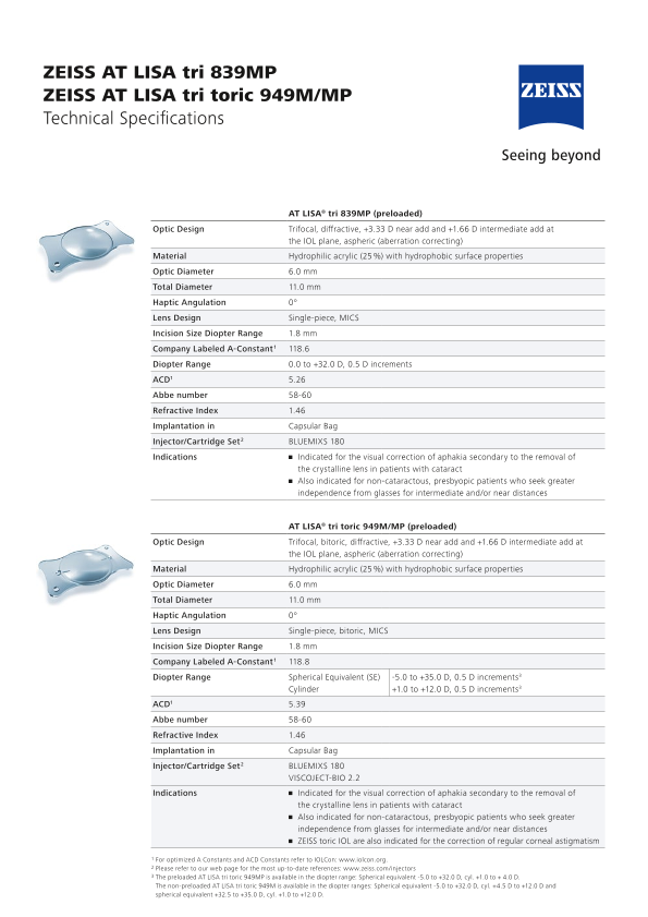 Preview image of AT LISA tri 839MP & AT LISA tri toric 949M/MP Datasheet EN