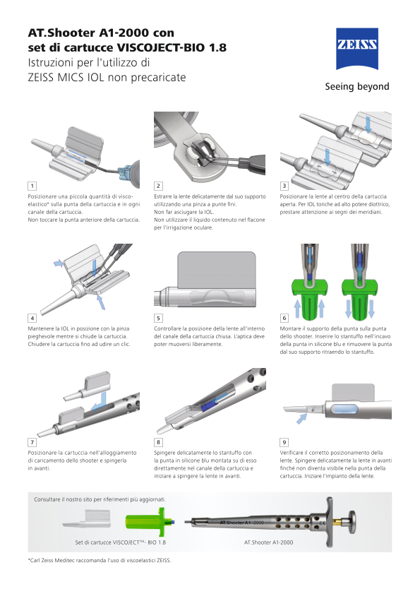 Anteprima immagine di AT.Shooter A1-2000 with VISCOJECT-BIO 1.8 Handling Instruction for non-preloaded MICS IOLs IT