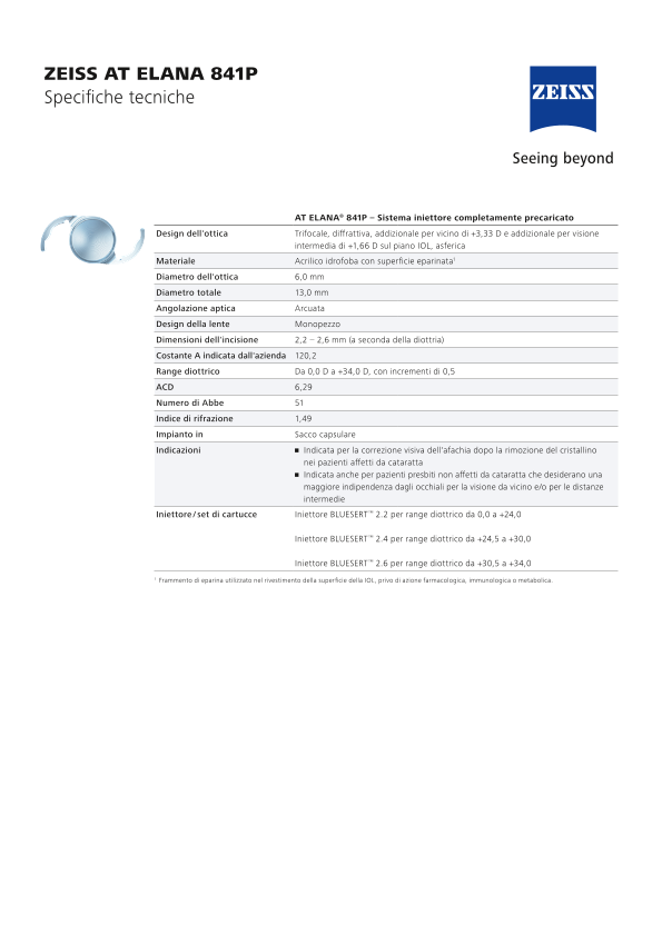 Anteprima immagine di AT ELANA 841P Datasheet IT