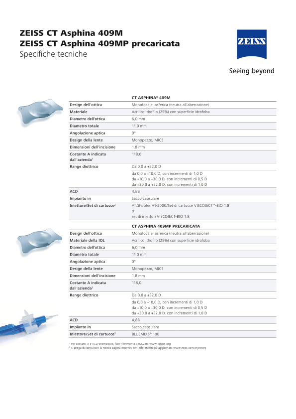 Anteprima immagine di CT ASPHINA 409M/MP Datasheet IT