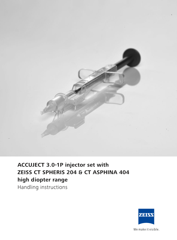 Anteprima immagine di ACCUJECT 3.0-1P CT SPHERIS 204 / CT ASPHINA 404 how-to guide EN