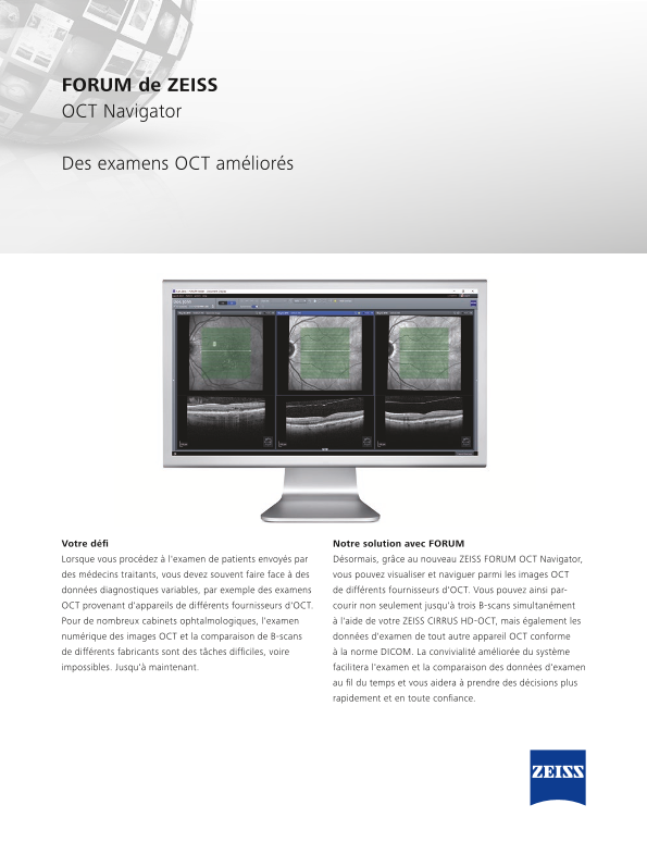 Image d’aperçu de FORUM OCT Navigator Datasheet FR