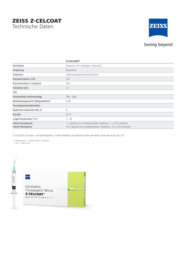 Vorschaubild von Z-CELCOAT Datasheet DE