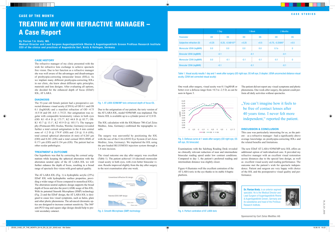 Anteprima immagine di AT LARA Treating my own refractive manager Case of the month EN