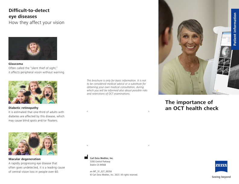 Preview image of CIRRUS Patient Retinal Health Check ZEISS branded Flyer EN