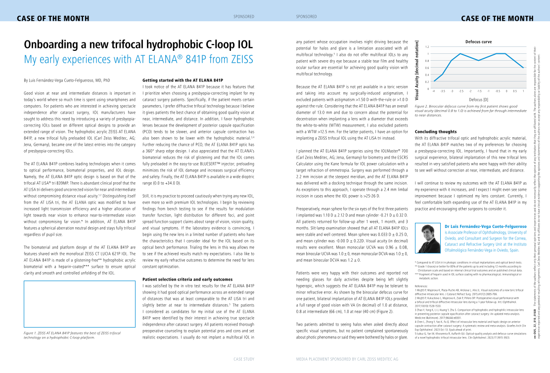 Anteprima immagine di AT ELANA 841P Case of the Month - Dr. Fernandez-Vega (double page view) EN