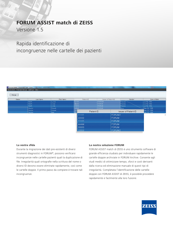 Anteprima immagine di FORUM ASSIST match 1.5 Data Sheet IT