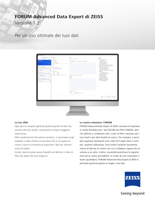 Anteprima immagine di FORUM Advanced Data Export Datasheet Version 1.2 IT