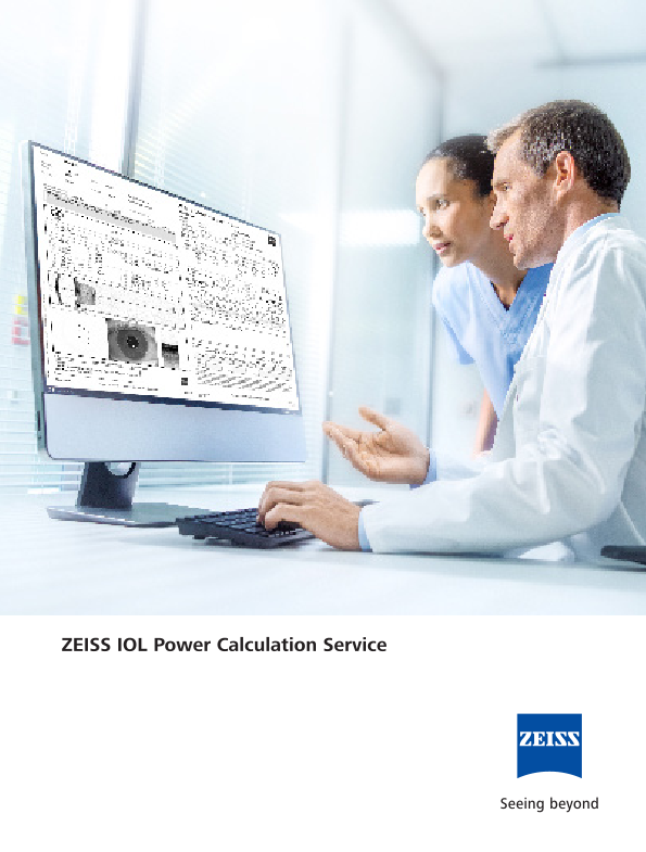 Preview image of IOL Power Calculation Service online Version EN