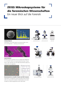 Vorschaubild von Flyer: ZEISS Mikroskopsysteme für die forensischen Wissenschaften