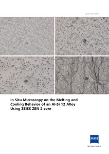 Vorschaubild von In Situ Microscopy on the Melting and Cooling Behavior of an Al-Si 12 Alloy Using ZEISS ZEN core