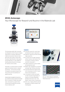 Preview image of ZEISS Axioscope - Flyer
