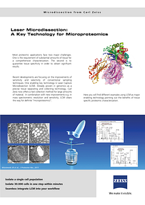 Vorschaubild von Laser Microdissection: A Key Technology for Microproteomics