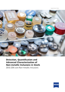Vorschaubild von Detection, Quantification and Advanced Characterization of Non-metallic Inclusions in Steels