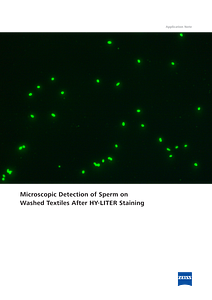 Vorschaubild von Microscopic Detection of Sperm on Washed Textiles After HY-LITER Staining