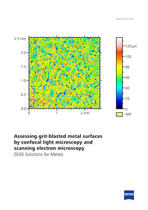 Preview image of Assessing grit-blasted metal surfaces by confocal light microscopy and scanning electron microscopy