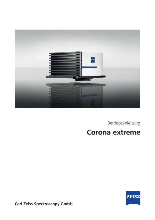 Preview image of Corona extreme Betriebsanleitung