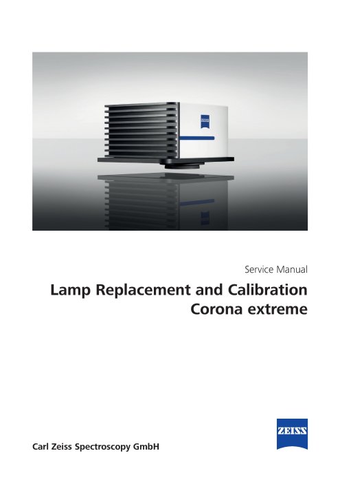 Preview image of  ZEISS Corona® extreme Service Manual Lamp Change