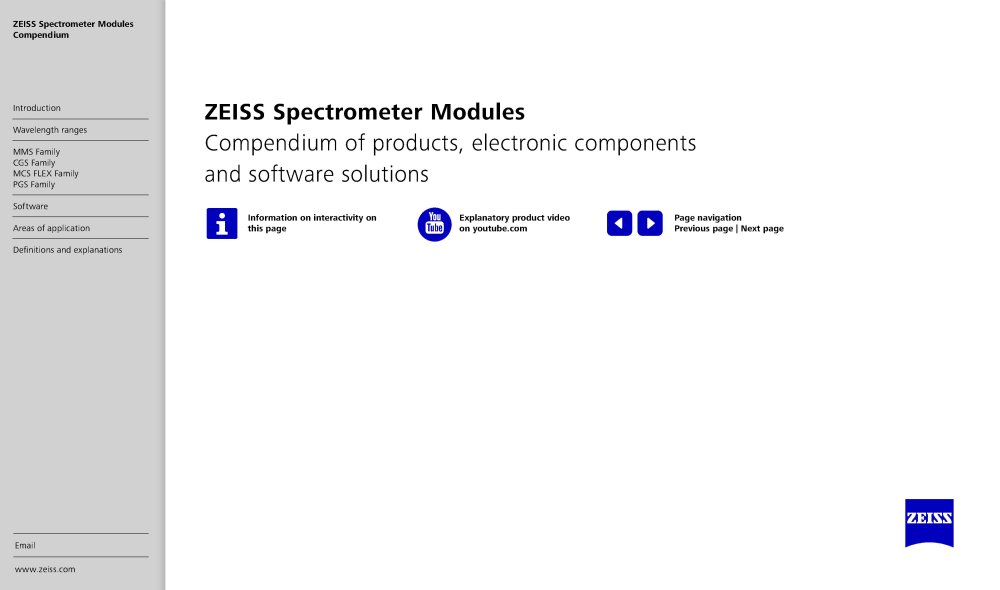 ZEISS Spectrometer Modules的预览图像