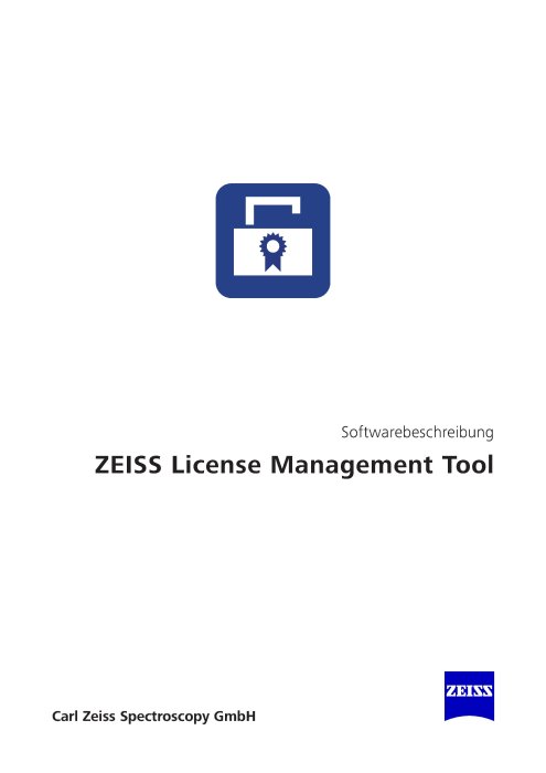 Vorschaubild von ZEISS License Management Tool