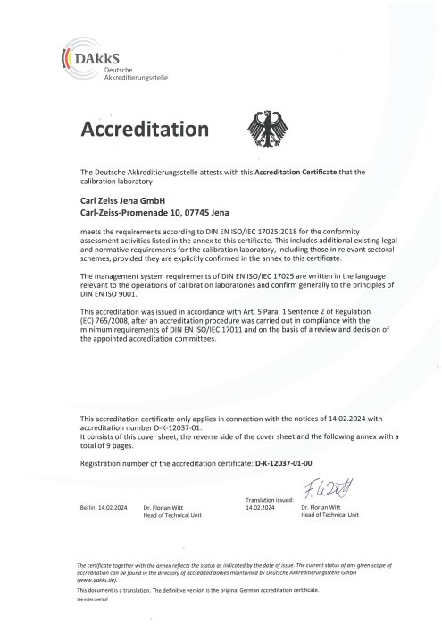 Preview image of Accreditation Certificate D-K-12037-01