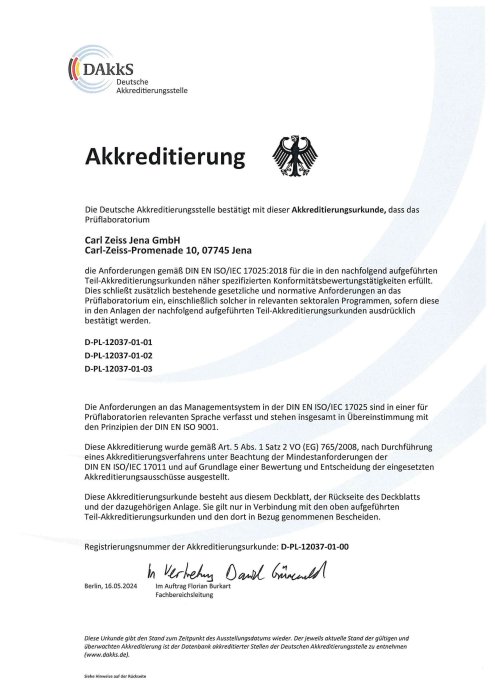 Vorschaubild von Akkreditierungs Urkunde D-PL-12037-00