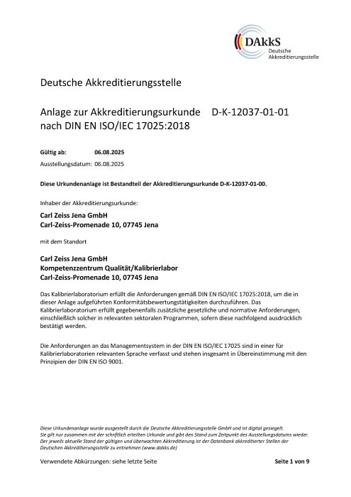 Vorschaubild von Anlage der Akkreditierungsurkunde D-K-12037-01