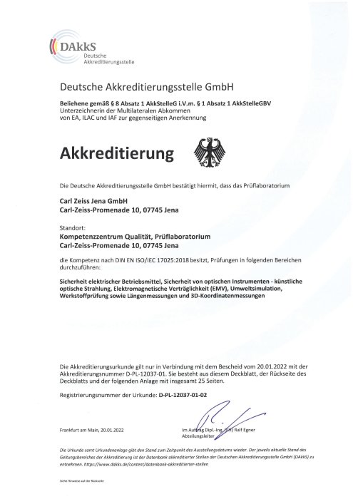 DAkkS Accreditation Test Lab (German)