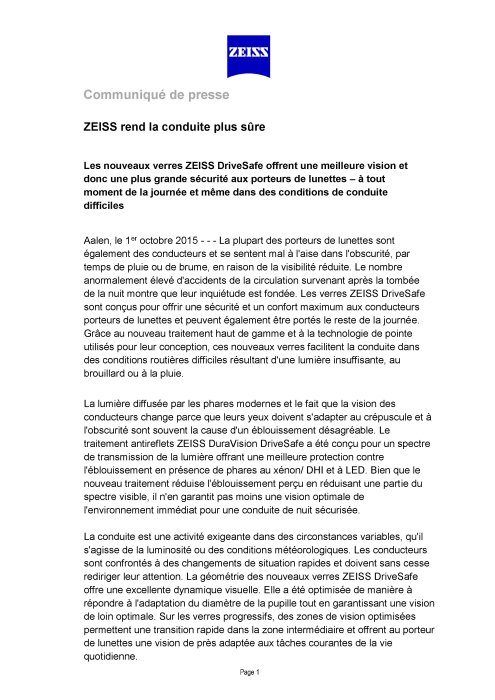 Image d’aperçu de Communiqué de presse – Version courte