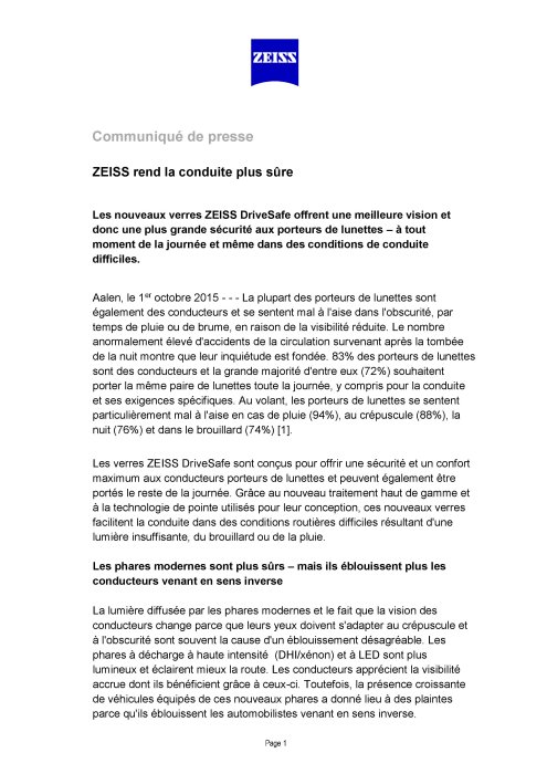 Image d’aperçu de Communiqué de presse – Version longue