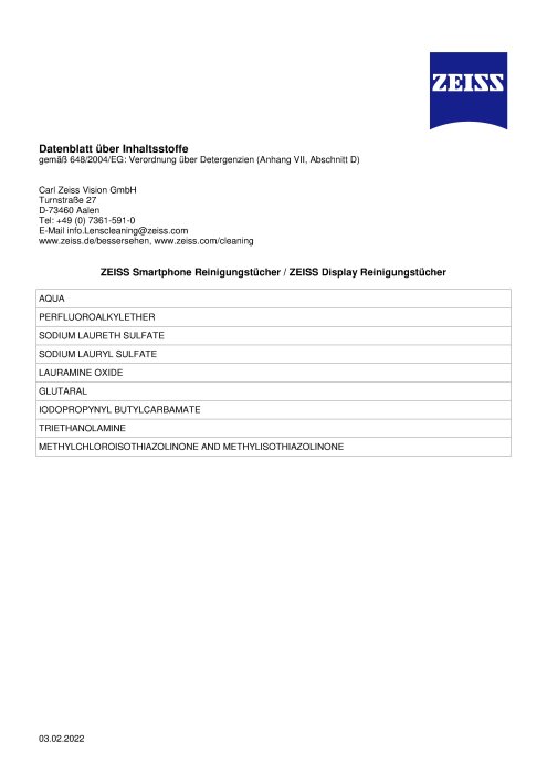 Vorschaubild von Datenblatt ZEISS Smartphone-_Display-Reinigungstücher